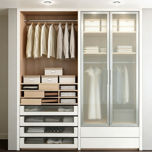 Sistema de Vestidor Moderno con <span class=keywords><strong>Módulos</strong></span> Flexibles, Isla y Estanterías <span class=keywords><strong>para</strong></span> Renovación de Casas de Lujo - Product Image 3