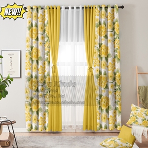 Collection de 10 rideaux modernes avec taies d'oreiller assorties pour la décoration intérieure des fenêtres de chambre - Product Image 5