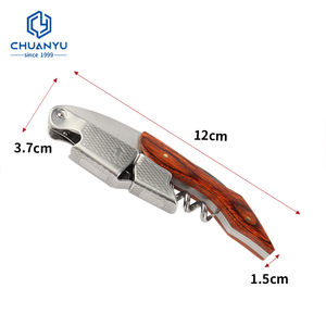 Sacacorchos con mango de madera de nuevo diseño, Abrebotellas de Metal con impresión de logotipo personalizado con abrebotellas de cerveza - Product Image 6