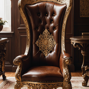 Silla de lujo de madera hecha a mano con textura de madera natural que brinda comodidad y elegancia a todas las mesas de comedor - Product Image 1