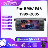 Radio de Coche Android para BMW E46 M3 316 323 328 Coupé 318 320 325 330, Reproductor Multimedia Carplay, Estéreo 2Din, Autoradio con Navegación