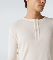 T-shirt Henley à manches longues en coton côtelé 100% avec broderie personnalisée du logo, coupe ajustée pour homme, avec poignets côtelés, sous-vêtement professionnel