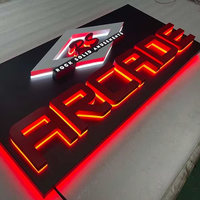 Enseignes lumineuses 3D personnalisées DakeSign en acier inoxydable, étanches pour extérieur, lettres en relief LED pour logo d'entreprise, publicité, lettres lumineuses halo