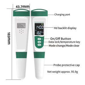 เครื่องตรวจวัดคุณภาพน้ำดิจิตอลอเนกประสงค์ 5 in 1 TDS/EC/PH/TEMP/ เครื่องทดสอบคุณภาพน้ำหลายพารามิเตอร์ รุ่นซูเปอร์ - Product Image 1