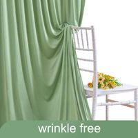 Rideau de fond vert sauge pour mariage bébé douche sans rides toile de fond rideaux panneaux Photo photographie Polyester tissu