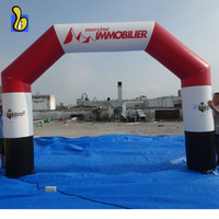 Arche de course gonflable avec impression de LOGO, Porte gonflable de haute qualité scellée/Ligne d'arrivée/Ligne de départ avec bannière suspendue