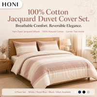 Ensemble de literie HONI OEM personnalisé en coton pur, style luxueux, housse de couette moelleuse pour lit queen, collection pour la maison