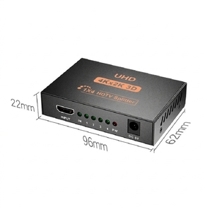 Répartiteur HDTV 3D <span class=keywords><strong>4K</strong></span> <span class=keywords><strong>Ultra</strong></span> <span class=keywords><strong>HD</strong></span> de haute qualité 1 entrée 4 sorties pour projecteur, moniteur, <span class=keywords><strong>lecteur</strong></span> DVD et <span class=keywords><strong>lecteur</strong></span> <span class=keywords><strong>Blu</strong></span>-<span class=keywords><strong>ray</strong></span> - Product Image 2