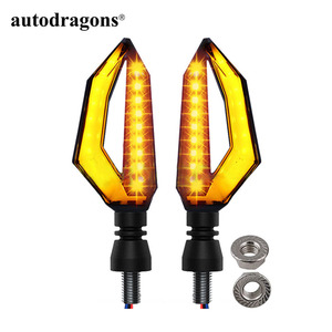 Feu clignotant de moto 6W 18SMD bicolore universel, étanche, à LED, pour moto, feu arrière - Product Image 1