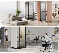 Cabine de réunion mobile pour 1 à 2 personnes Petites cabines téléphoniques privées modernes Cabine de bureau préfabriquée Cabine sonore vocale Bureau