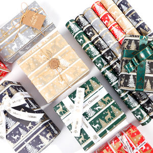 Wholesale 80g <b>Christmas</b> Kraft <b>Paper</b> Tissue 43*300cm Gift Luxury Custom Packaging <b>Wrapping</b> <b>Paper</b> <b>Roll</b> - Product Image 2