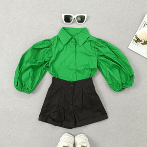 Set di Abbigliamento Estivo per Ragazze in Stile Scolastico Primaverile e Autunnale, 2 Pezzi con <span class=keywords><strong>Camicia</strong></span> e Top - Product Image 6