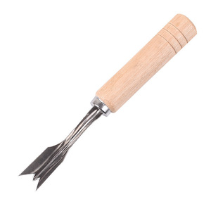 Pineapple Eye Remover Stainless Steel Wooden Handle V Shape Knife For Pineapple Peeling And Eye Removal - Product Image 5