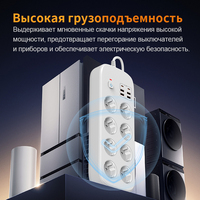 Ol grosir Strip daya listrik putih Usb Multi perpanjangan kabel soket 8 outlet pelindung lonjakan listrik Strip daya
