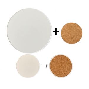 Sublimation Blanks Drink Diy Mdf Hardboard Porcelain <b>Ceramic</b> Tiles Square and Round Coffee Cup <b>Coasters</b> - Product Image 1