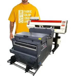 QK-K2070 Hete Verkoop 60Cm Warmtepers Overdracht Dtf Printer Met 2 Xp600/I3200 Head T Shirt Drukmachine Prijs