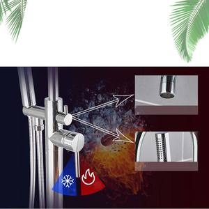 Bain <span class=keywords><strong>de</strong></span> douche sur pied en laiton doré, robinet d'<span class=keywords><strong>eau</strong></span> froide et chaude, baril vertical en <span class=keywords><strong>bois</strong></span>, seau et colonne, robinet <span class=keywords><strong>de</strong></span> douche - Product Image 3