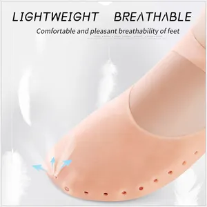 Ladies Shallow Heel Boat Socks Breathable Non-Slip Silicone Gel Foot Covers Moisturizing And Moisturizing Heel Socks