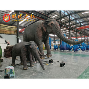 Neuankömmling Lebensgröße Fiberglas Realistische Elefanten skulptur Animatronic Tiere Modell Großhandels preis für Zoo Vergnügung spark - Product Image 6