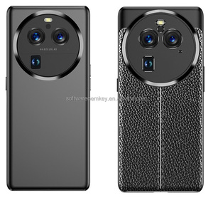 Coque arrière en cuir à motif de litchi ultra mince de luxe coque de téléphone d'origine antichoc pour <span class=keywords><strong>OPPO</strong></span> <span class=keywords><strong>FIND</strong></span> X6 Pro - Product Image 3