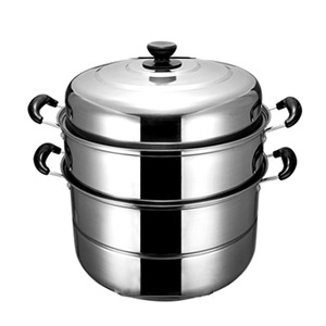 Stainless Steel Two Layer <b>Steamer</b> 24-32Cm With <b>Steamer</b> Basket For Induction And Gas Cooker Multi Layer Buns Rice <b>Steamer</b> - Product Image 2
