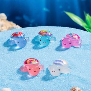 Conception populaire lueur dans l'obscurité coloré <span class=keywords><strong>ciel</strong></span> <span class=keywords><strong>étoilé</strong></span> <span class=keywords><strong>tortue</strong></span> 3D résine Microlandschaft animaux résine moules résine breloques pour la décoration - Product Image 4