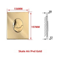 Accessoire WC à panneau dissimulé pour réservoir Skate Air, à double chasse pneumatique et bouton-poussoir, style moderne et minimaliste, vente en gros