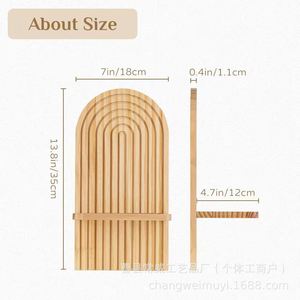 Wooden <b>Wall</b> <b>Mounted</b> Decorative <b>Shelf</b> Nordic Style Solid Wood Single Layer Irregular Shape Living Room Display Rack - Product Image 4