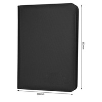 Classeur classique noir en cuir PU à 9 pochettes pour cartes à collectionner, album zippé 360 emplacements pour cartes TCG et sportives, étui personnalisable avec logo