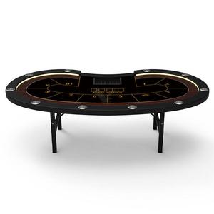 YH 96 pouces 10 joueurs vente en gros <span class=keywords><strong>pas</strong></span> <span class=keywords><strong>cher</strong></span> <span class=keywords><strong>Table</strong></span> de <span class=keywords><strong>poker</strong></span> pliante Texas Hold'em <span class=keywords><strong>Table</strong></span> de jeu Simple Tables de jeu pliables avec éclairage LED - Product Image 2