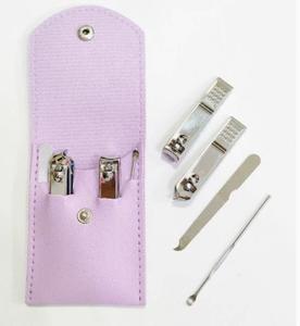 Nail Clippers Set Candy Color 4Pcs Nail Cutter Fingernail Clippers <b>Kit</b> Nail Care Pedicure and <b>Manicure</b> Set with PU Leather Bag - Product Image 6