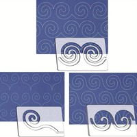 Lot de 3 gabarits de quilting en acrylique gravés au laser et imprimés UV, et règles transparentes pour machine à coudre avec motif tourbillon pour usines de confection