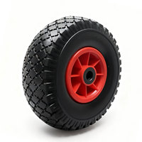 Roue de brouette en mousse PU anti-crevaison, vente en gros d'usine OEM, pneu solide en polyuréthane 3.50-8 4.00-8 pour chariot à main