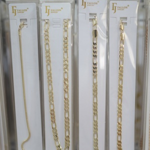 Venta al por Mayor de Joyería FJ Fallon: Cadenas de Aleación de Latón Chapadas en Oro Real de 14K, Collares de Moda <span class=keywords><strong>con</strong></span> Grandes Descuentos - Product Image 1