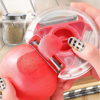 Epluche-patates rotatif multifonction 3-en-1 Râpe à légumes Coupe-légumes en acier inoxydable pour la cuisine