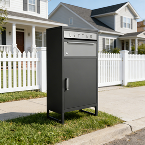 दरवाजा ड्रॉप बॉक्स के माध्यम से धातु लॉकर मेलबॉक्स पार्सल ड्रॉप बॉक्स आउटडोर स्टेनलेस स्टील लेटरबॉक्स - Product Image 1