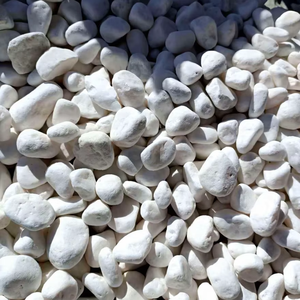 Direct Factory Sale Snow White <strong>Pebble</strong> Stone for Garden &amp; Villa Landscaping <strong>Small</strong> White Grave <strong>Pebbles</strong> From Nanjing - Product Image 1