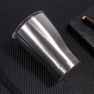 Vacuum Insulated 12Oz 20Oz 30Oz 40Oz Modern Curving High-Capacity Stainless Steel Tumbler With <b>Metal</b> <b>Straw</b> and Brush - Product Image 3