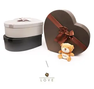 99 roses Coffret cadeau de luxe avec fleur de grande taille au design coeur 3pcs par set vente en gros