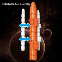 JKC7601 JKC7602 Série Interstellaire Fusée Spatiale Navette Petites Particules Assemblage Bloc de Construction Jouet Ensemble Collection Jouet en Plastique