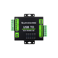 Convertisseur USB industriel isolé vers 4 ports RS485 (B) avec puce CH344L, transmission stable, circuits de protection multiples, systèmes multiples