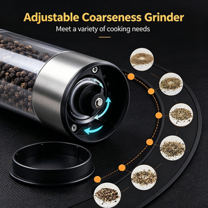 Hot Sale Stainless Steel <b>Pepper</b> Mill Type-C Rechargeable Modern Salt and <b>Pepper</b> BSCI Certified - Product Image 4