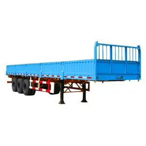 Semi-remorques chinoises 2 3 4 essieux 20-40 pieds 3 essieux 20 pieds 40 pieds transport de conteneurs 60-100 tonnes camion à plat