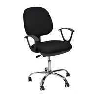 Chaise de bureau moderne et minimaliste à dossier haut, confortable, ergonomique, respirante, avec base à 5 étoiles, réglable en hauteur, chaise fixe