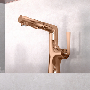Grifo de Lavabo de Cobre, Grifo de Agua Fría y Caliente para Baño, Grifo Universal Giratorio y Extensible para Fregadero - Product Image 4