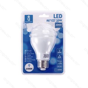 หลอดไฟ LED A67 E27 20W 6400K แสงขาวเย็น ประหยัดพลังงาน สำหรับการอัพเกรดแบบ Retrofit - Product Image 1