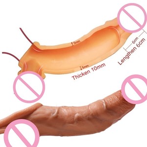 Condón de Silicona Líquida Reutilizable, Extensor de Pene Realista, Funda de <span class=keywords><strong>10</strong></span> Pulgadas, Alargador de Pene, Extensor de Pene para Hombres - Product Image 1