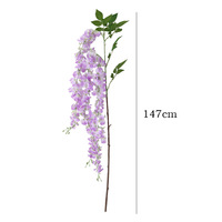 Guirlande de glycine artificielle longue en soie pour événements, hôtels et décoration intérieure – Vente en gros directe usine