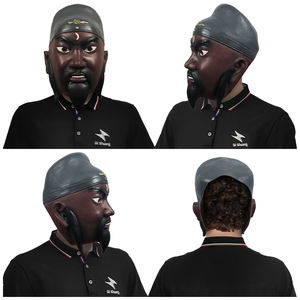 Halloween Crossdresser Prop Maskerade Black Bao Gong Realistische Full Head <span class=keywords><strong>Latex</strong></span> Mannelijke Masker Cosplay Party Custom Maskers - Product Image 4