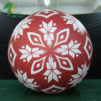 Grand ballon de Noël gonflable multicolore imprimé, charmant décor de Noël à suspendre